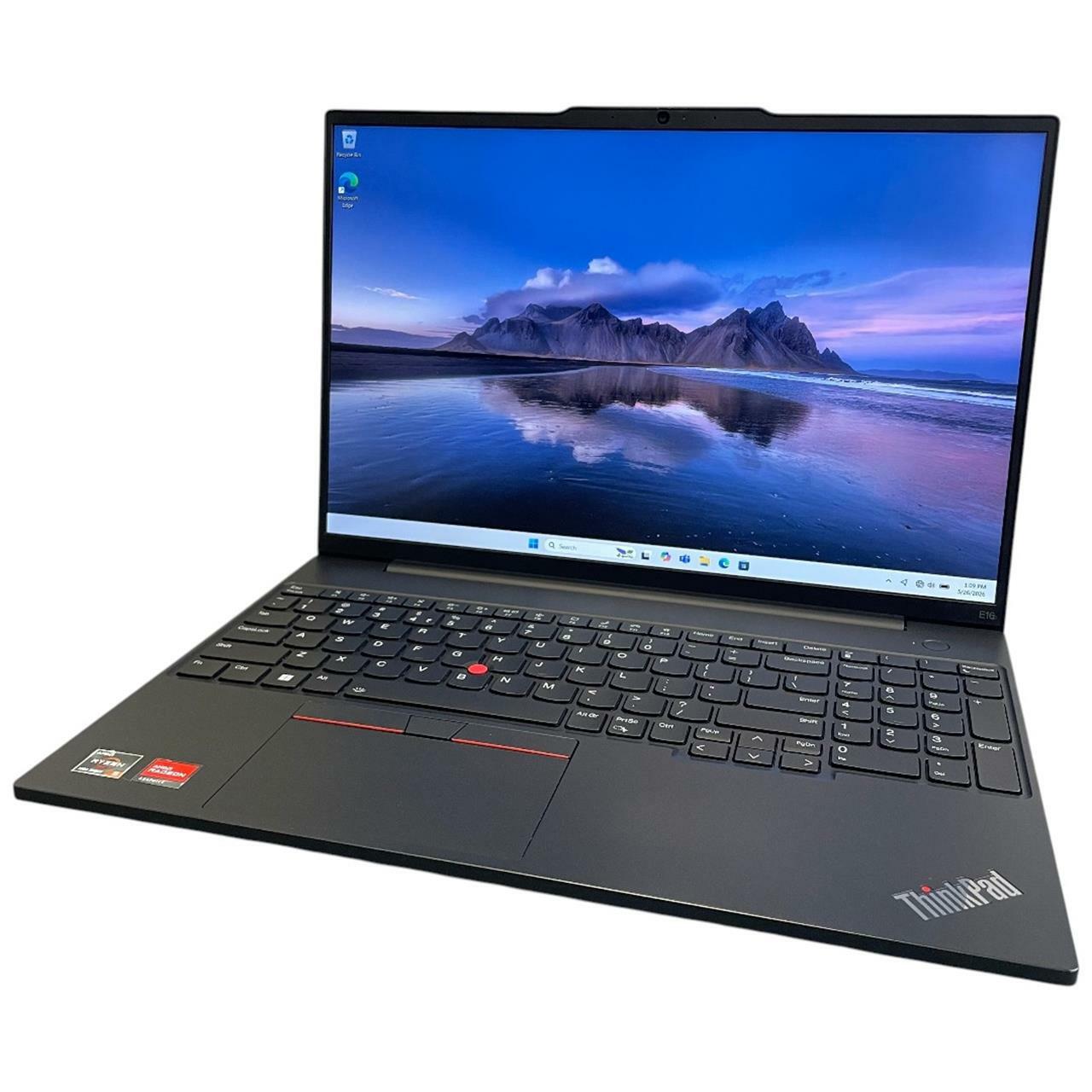 Lenovo ThinkPad E16 Gen 1 16" FHD+, Ryzen 5-7530U, 16GB, 512GB NVMe, Win 11 Pro
